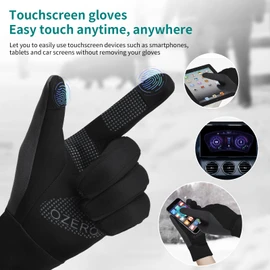 OZERO Thin Winter Gloves for Men Women Water Resistant Windproof Anti-Slip Touchscreen Thermal Sports Gloves for Driving Hiking Bike Cycling Running