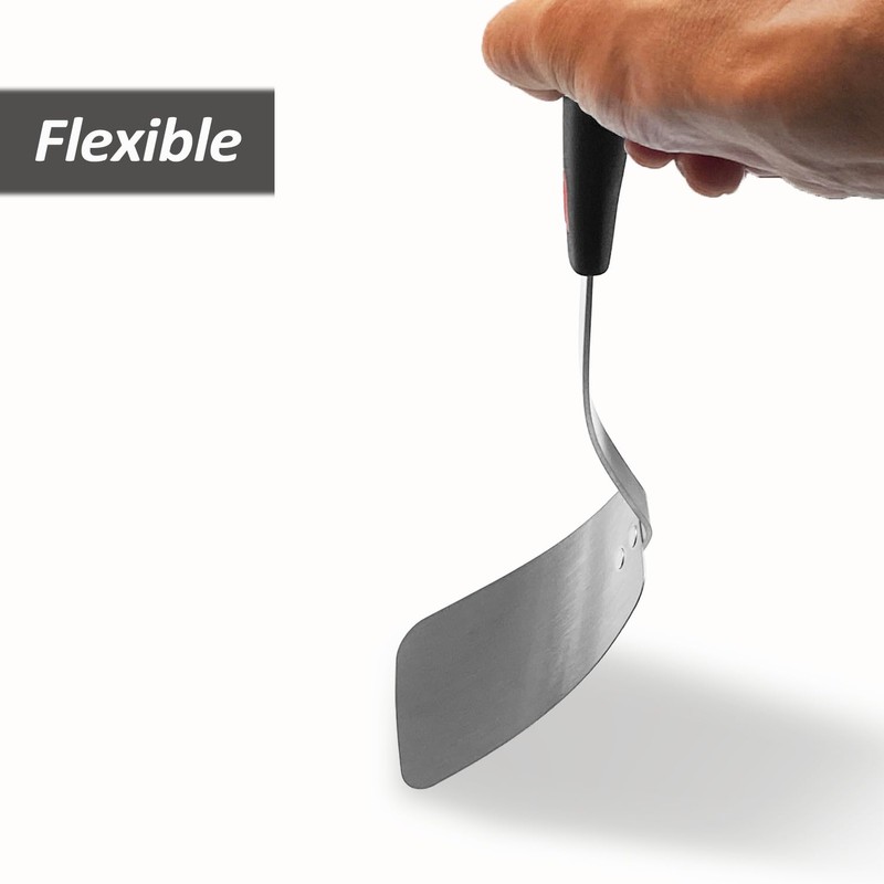 Stainless Steel Flexible Spatula Solid Turner, XiaoZu Thin Metal Spatula