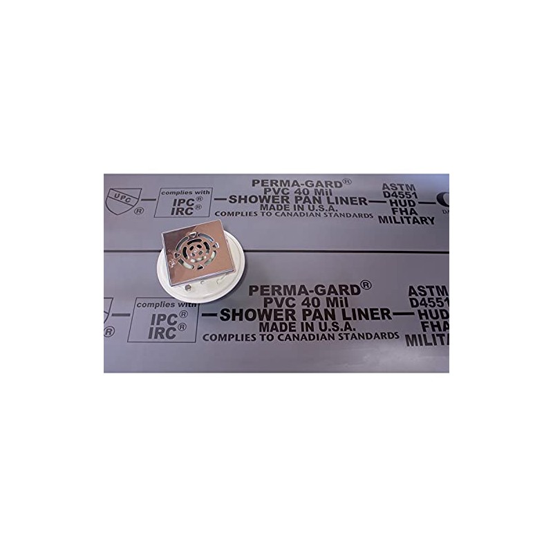 Shower Pan Liner 40 mil PVC Grey 6' x 9'