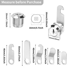 YKUKIZEE 10 Pcs 30 mm Mailbox Box Lock with Keys, Post Box Lock, Security Cam Locks Replacement for Cupboard Drawer Tool