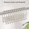 AmazerBath Shower Curtain Hooks, Nickel Shower Curtain Hooks Rust Proof,