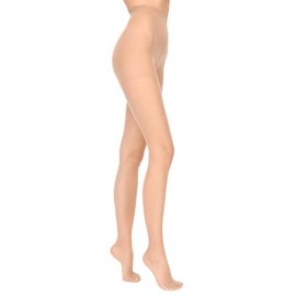 MARILYN Women's Tights 7 Denier Ultra Thin Transparent Matt Summer Fine Tights with Flat Seam Small Cotton Gusset Reinforced Panty Part and Toes (Visone/Beige/Coffee), Mink