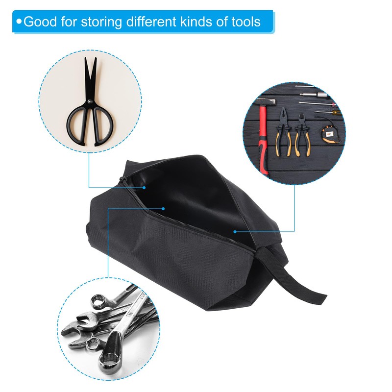 PATIKIL 12" Zipper Tool Pouch, Multipurpose Tool Bag Waterproof Tote
