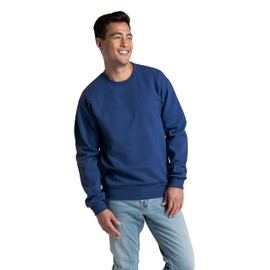 Fruit of the Loom Men's Crafted Comfort Fleece Crewneck Sweatshirts & Pullover Hoodies, Super Soft Cotton Blend, Sizes S-2X, Mellow Blue, Medium