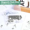 20 Sets Magnetic Push Pins, Silver Magnetic Tacks, Thumbtacks for