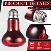 VIHOSE 6 Pack 100 W Reptile Heat Lamp Red Bulb