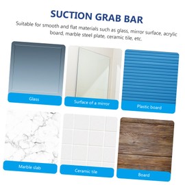 FOMIYES Handicap Grab Bars Suction Shower Handle Suction Cup Armrest Non-Marking Reusable for Elderly Boys and Girls