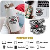 (3 Pcs) Addiction vs Recovery Sticker – Motivational Quote Sobriety