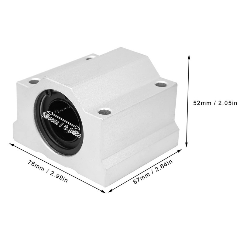 Linear Motion Guides, SC25UU 25mm Aluminum Alloy Linear Motion Ball