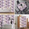 HOMETITUTE Purple Floral Wallpaper Peel and Stick Embossed Flower Contact