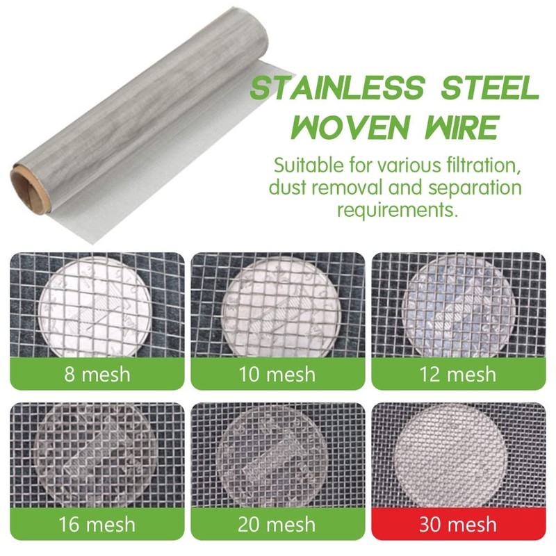 WENRERO Wire Mesh 304 Stainless Steel Fine Mesh 30 Mesh