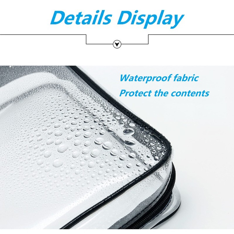 Clear Toiletry Bags, 2 Pcs Large Storage Makeup Bags Waterproof