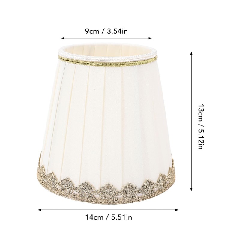 SENECESLI Table Lamp Shade, 6Pcs Universal Minimalist, White/Beige, Fabric, Clip-On,