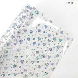 30cmx135cm Roll 0.5mm  Eco-friendly Color Transparent Pvc Film Vinyl for  Diy Making Bag CraftsColor: XHT-6209-1