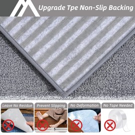 COSY HOMEER Soft Stair Treads Non-Slip Carpet Mat 28inX9in Indoor Stair Runners for Wooden Steps, Stair Rugs for Kids and Dogs, 100% Polyester TPE Backing 7pcs,Grey,Square