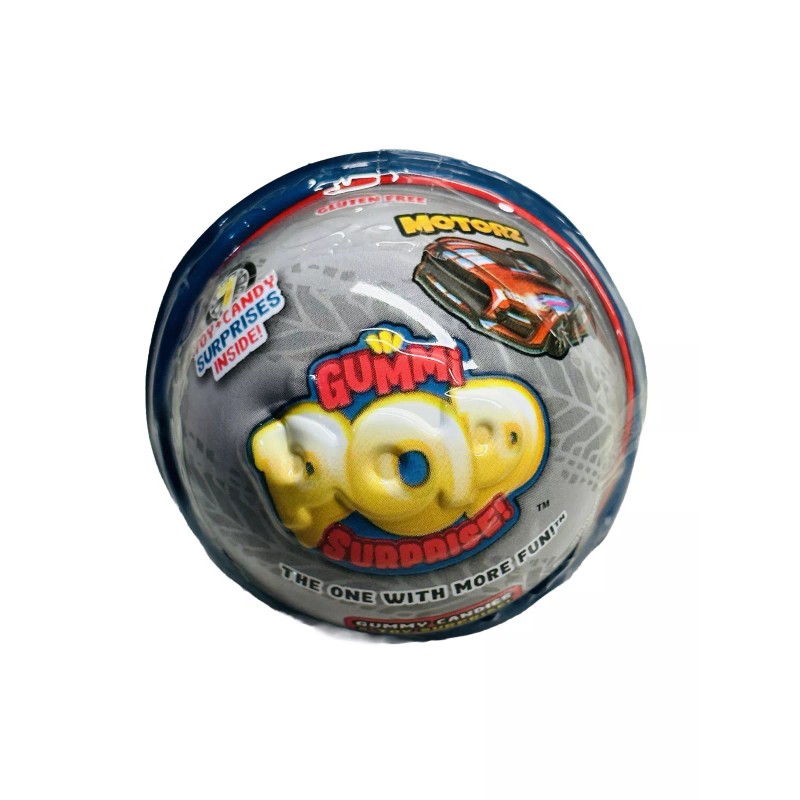 BALL 1 GUMMI POP SURPRISE REVEAL MOTORZ TOY & CANDY