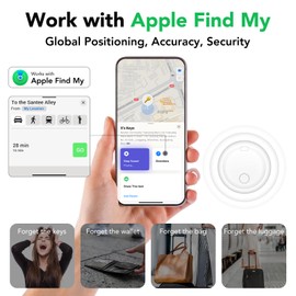 Air Tag Schlüsselfinder, Air Tracker Tag Kompatibel mit Apple Wo ist? APP (Nur iOS), Koffer Tracker für Gepäck/Taschen/Key, Batterielebensdauer EIN Jahr, IP67 wasserdicht(4er Pack)