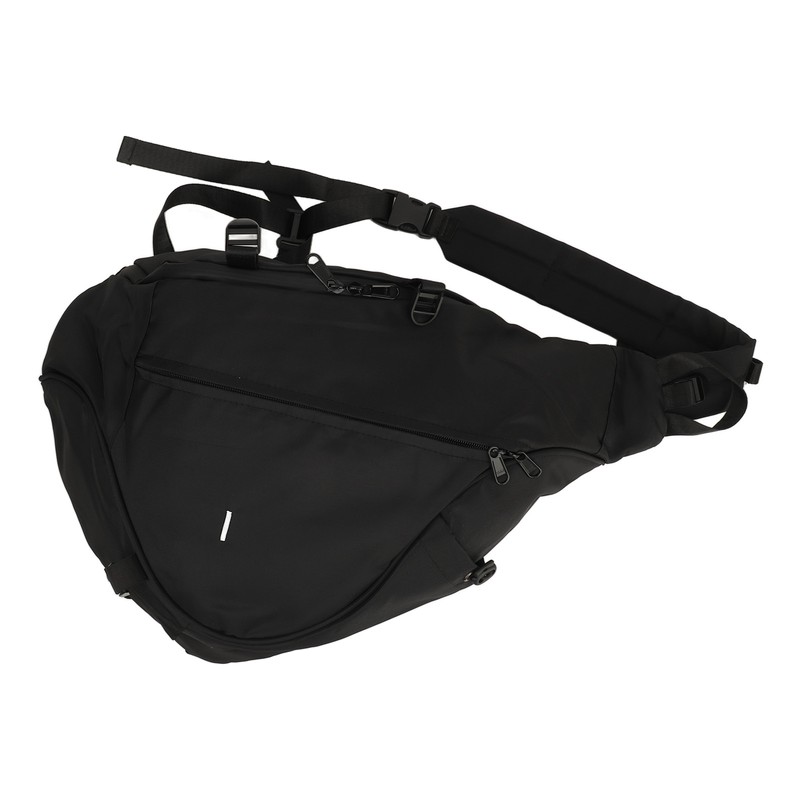 Large Black Sling Bag Waterproof Sling Backpack Oxford Fabric Outdoor