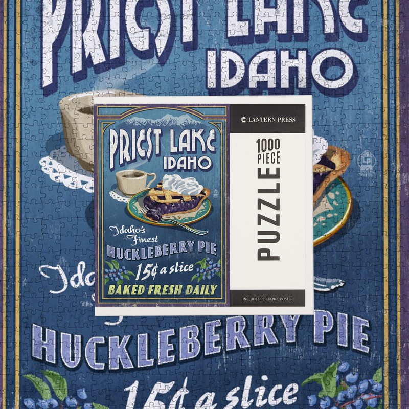 Lantern Press 1000 Piece Jigsaw Puzzle, Priest Lake, Idaho, Huckleberry