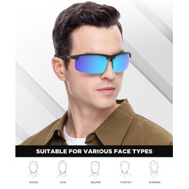 ANYLUV Polarized Sunglasses-for-Men Sunglasses Men: Carbon Fiber Sunglasses with UV400 Protection for Fishing Driving Gift