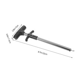 Kisangel Shaped Fishing Hook Remover Tool Durable Stainless Steel Aluminum Alloy Lightweight Ergonomic Handle Easy Deep Hook Extraction Device for Outdoor Fishing Activities