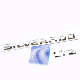 Yoaoo 2pack OEM Letters with LTZ Emblem 3D Badge Nameplate Replacement for Silverado 1500 2500Hd 3500Hd Series 1999-2018 1999-2018 Gloss Chrome