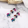 Clearine Rhinestone 3 Layers Marquise Leaf Cluster Dangle Earrings for