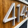 6" White Floating House Number, Metal Modern House Numbers, Mailbox