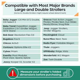 reperkid Large Stroller Bag for Airplane Travel, Blue, 47" H x 24" W x 15" D, Fits Most Large, Single, Double, Jogging Strollers – Premium Waterproof Cover, Adjustable Shoulder Straps