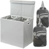 Simple Houseware Double Laundry Hamper with Lid and Removable Bags,