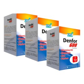 Pack Denfor 600 Vitaminas Minerales Calcio