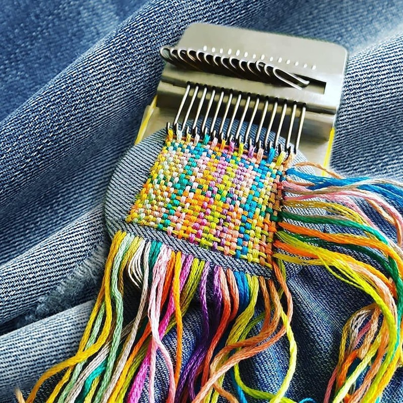 DGYJJZ Darning Loom Speedweve Type Weave Tool, 14 Hooks Convenient
