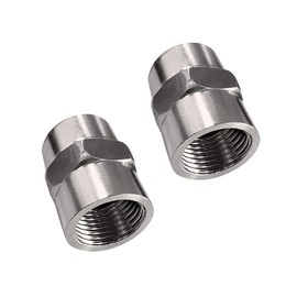 gotonovo Metal Stainless Steel Pipe Fitting, Coupling, NPT 1/2 x NPT 1/2 Inch Female Pipe 2 Pack