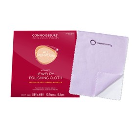 Connoisseurs Gold & Silver Polishing Cloth for Jewellery | Ultrasoft Jewellery Cleaning Cloth to Buff & Restore Shine - 100% Cotton Fiber - 15 x 12 cm
