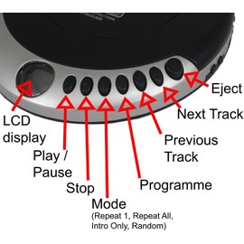 Denver DMP-389 Portable MP3/CD Player Black