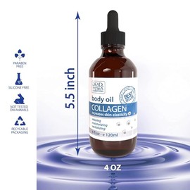 Dead Sea Collection Aceite corporal con colágeno – Hidratante para piel seca y aceite de masaje hidratante – Aceite de baño nutritivo – Aumenta la ela