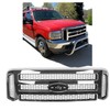 ECOTRIC Front Grille Compatible with Ford 1999-2004 F250 F350 Super