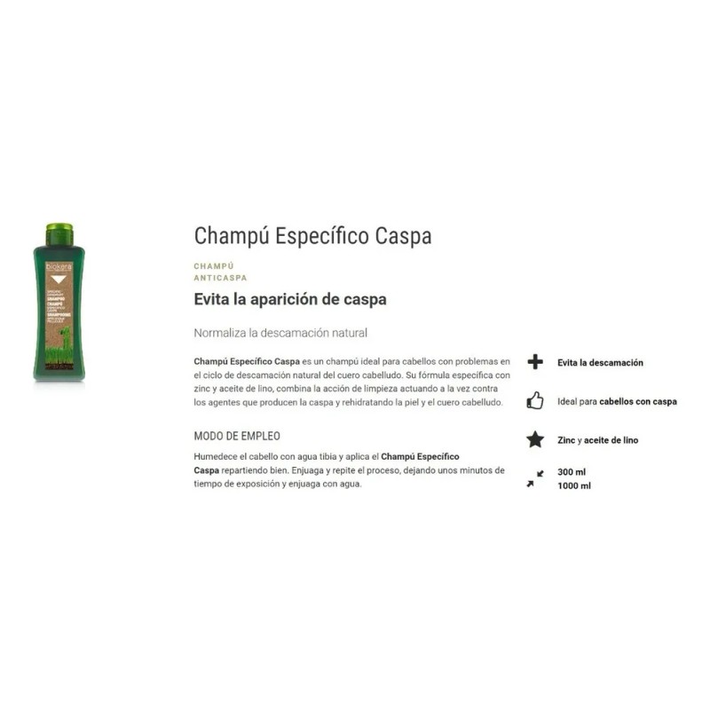 Shampoo Anticaspa Salerm Biokera 1lt