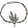 Babeyond® 1920s style leaf locket round beaded headband for women