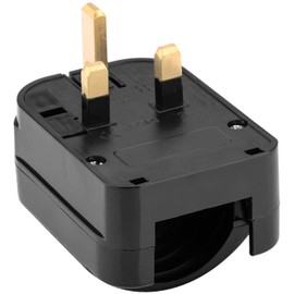 Mr.Gadget's Solutions (Grounded) European EU Schuko to UK 3 Pin Converter Plug 13A, Black