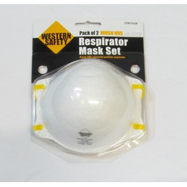 Western Safety (2pc) Western Safety N95 Dust & Particle Face Respirator Masks Sealed Pack