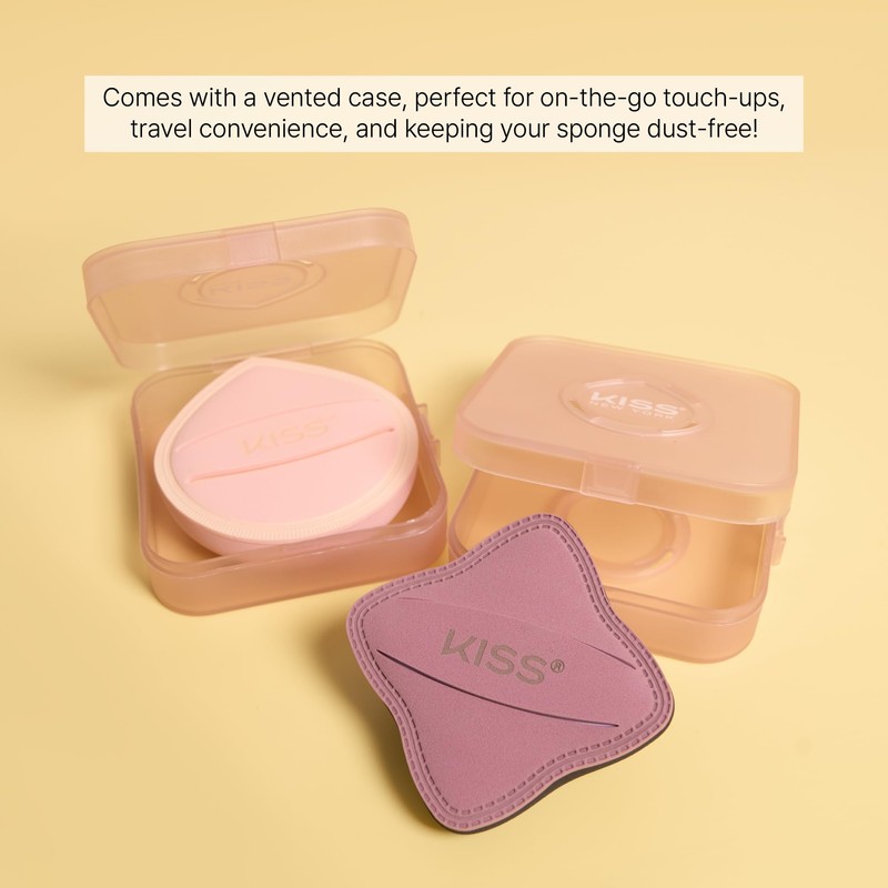 Kiss New York 2 Pcs Fingerblend Cloud Makeup Sponge Set
