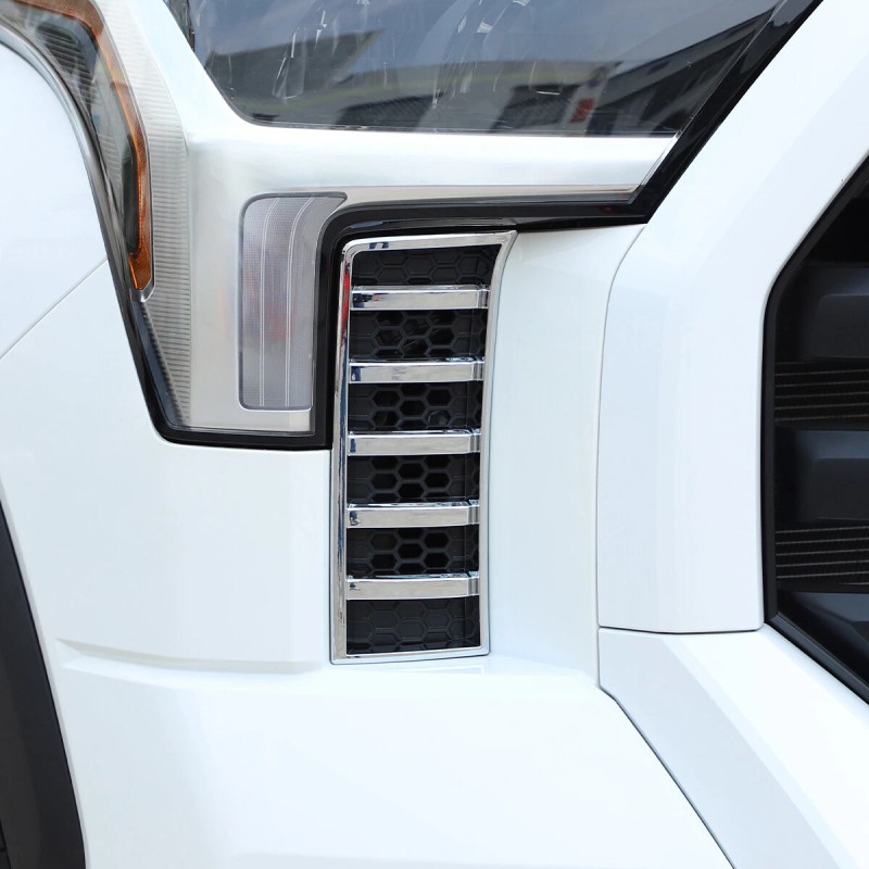 MXtech-23 Chrome Front Headlights Grille Vent Trim Cover Frame for