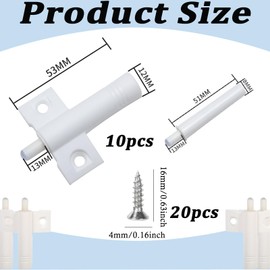 10Pack, Damper Buffer, Premium Material for Durability, Easy Installation, Soft Close Hinges for Kitchen Cupboards Reduces Damage for Furniture for Kitchen Cabinets, Wardrobe Doors, Furniture