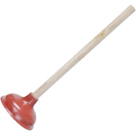 Heavy Duty Toilet Plunger for Bathroom - Strong Suction Force Cup Rubber with 18 in. Wooden Handle to Fix Clogged Toilets and Drains,Strong Sink Plunger