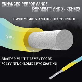 Maxcatch Spey Fly Line Floating Weight Forward Fly Fishing Lines with Two Welded Loops 125FT WF7/8/9/10/11F (Yellow/Blue, WF8/9/10F-125FT)