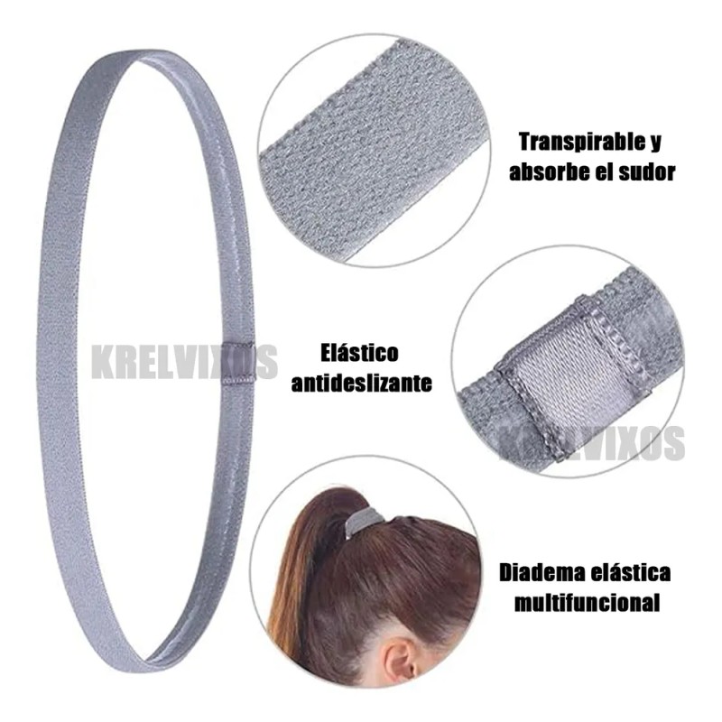 15pz Bandas Elásticas Moda Deportivas Delgadas El Cabello Camuflaje 2