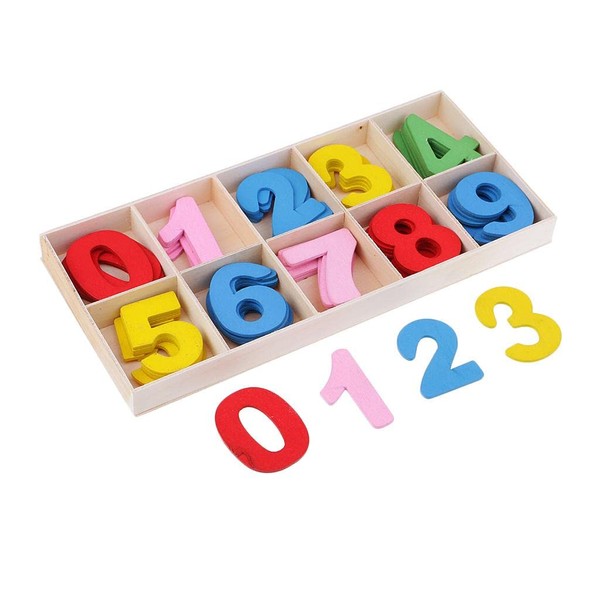 Wooden Number of Blocks Set for Kids Learning