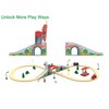 Wooden Train Track Accessories Wood Train Lifting Bridge for Railroad