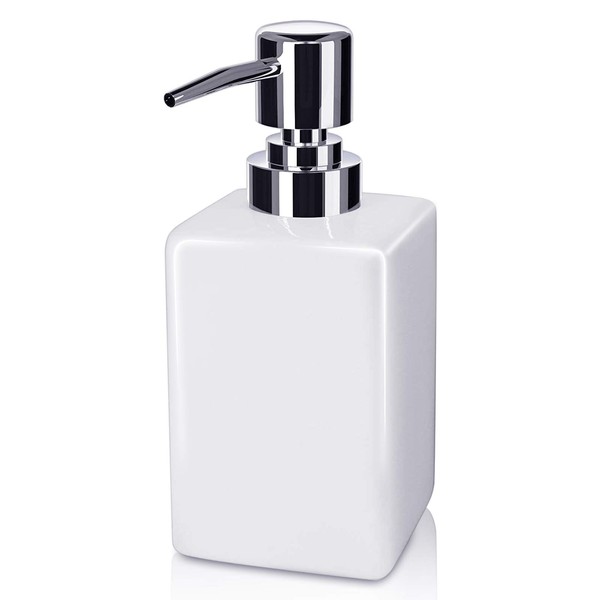 Ceramic Soap Dispensers, 320ML Square Classical Soap & Lotion Pump